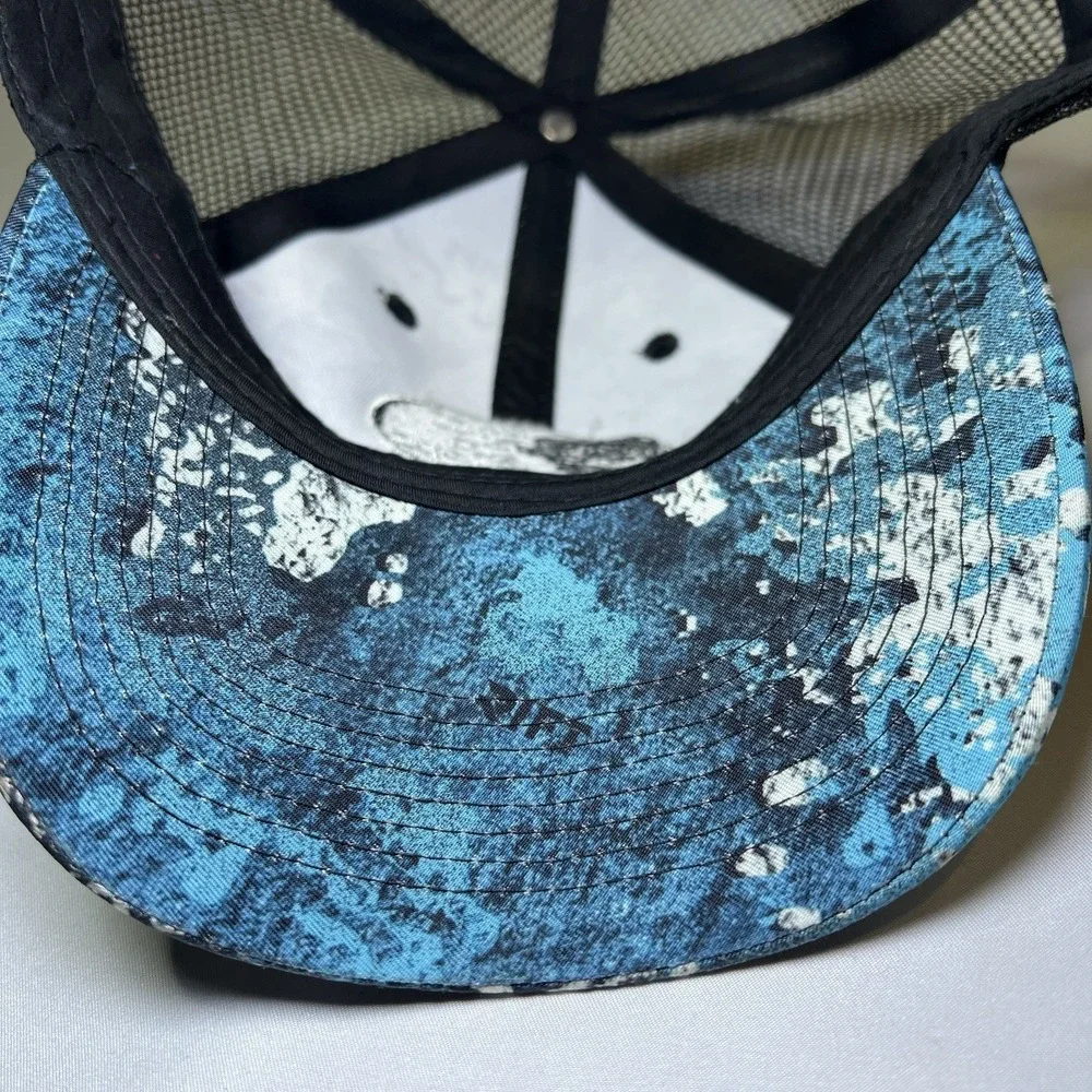 Bass Pro Shops Ocean Digital Camo Water Adjustable Strapback OSFM Hat‎ Cap Blue